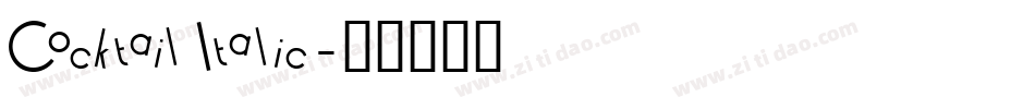 Cocktail Italic字体转换